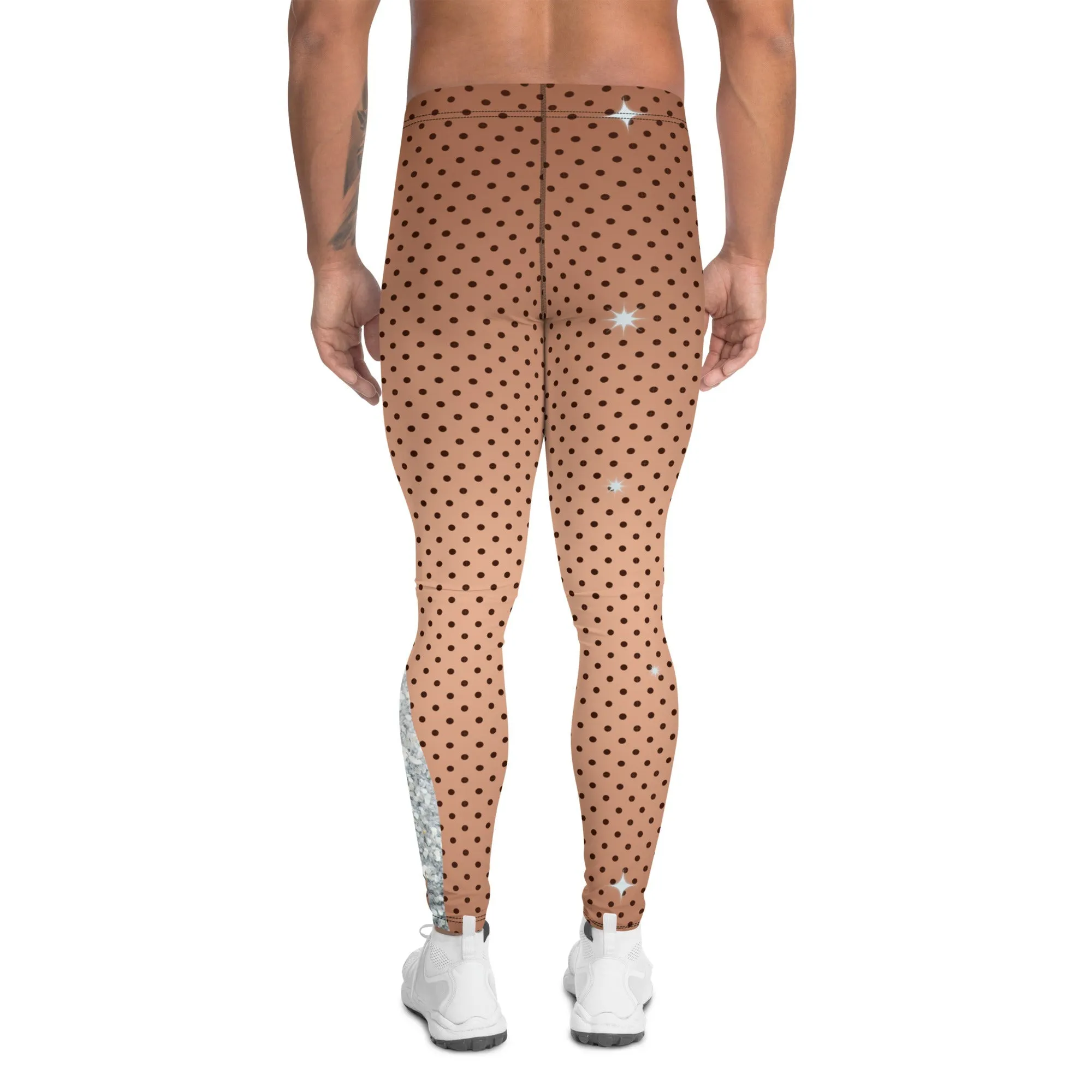 Sequin Print Mesh Men's Leggings