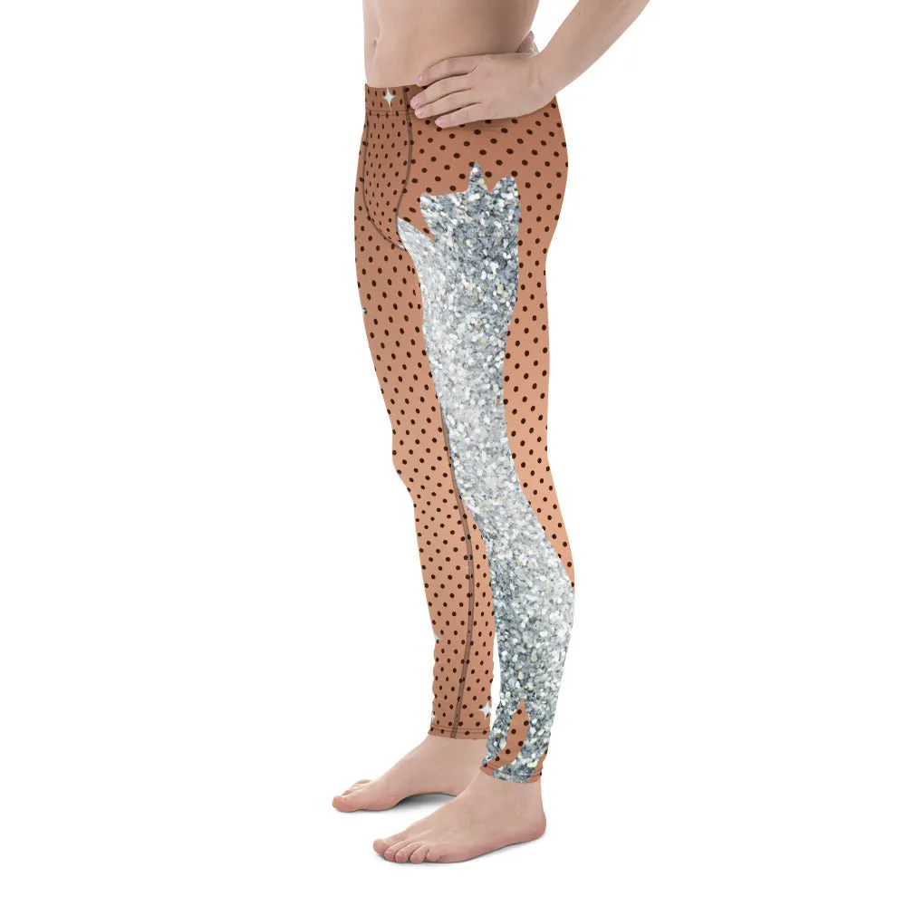 Sequin Print Mesh Men's Leggings