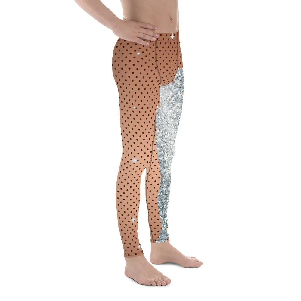 Sequin Print Mesh Men's Leggings