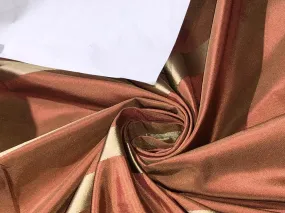 silk taffeta fabric golden bronze color with gold stripes wide 54" WIDE TAFS157[2]