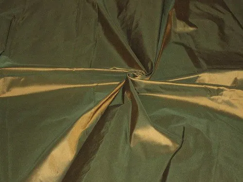 Silk taffeta fabric Khaki Green color 44" wide TAF58