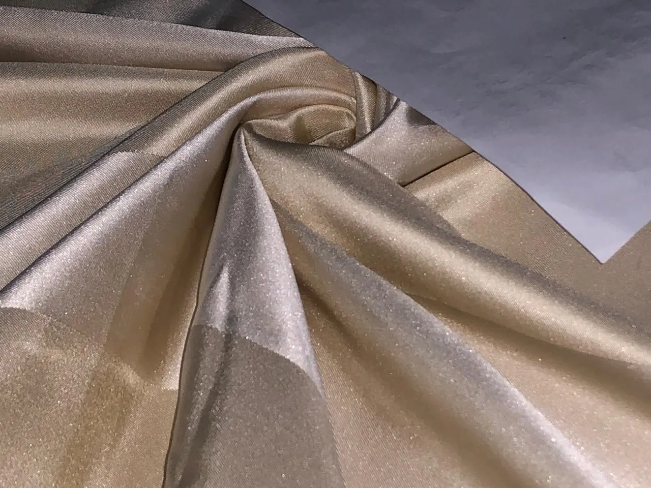 Silk taffeta large stripes IN 3 shades of cream  54" wide TAFS38 [2]