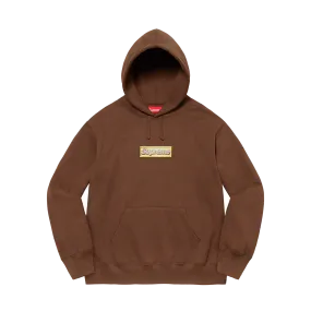 Supreme Bling Box Logo Hooded Sweatshirt 'Dark Brown'