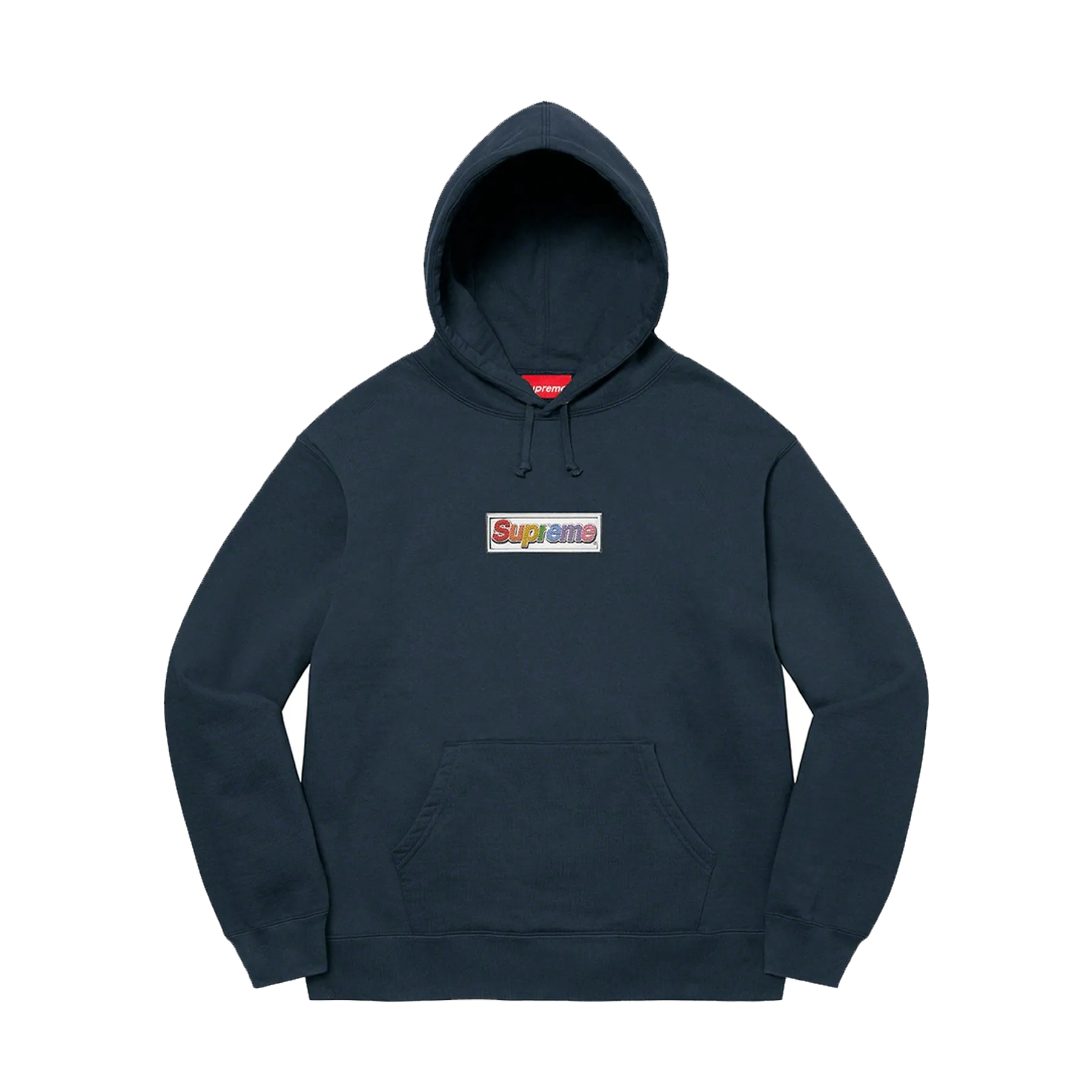 Supreme Bling Box Logo Hooded Sweatshirt 'Navy'