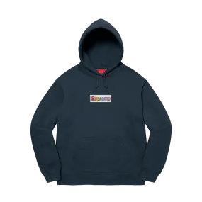 Supreme Bling Box Logo Hooded Sweatshirt 'Navy'