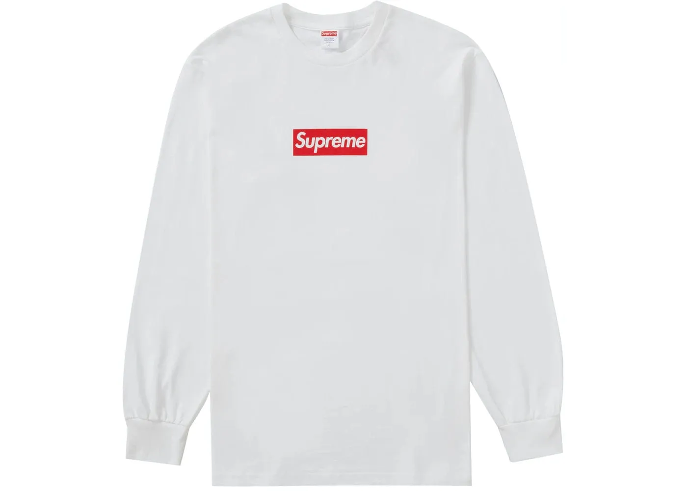 SUPREME BOX LOGO LONG SLEEVE TEE WHITE