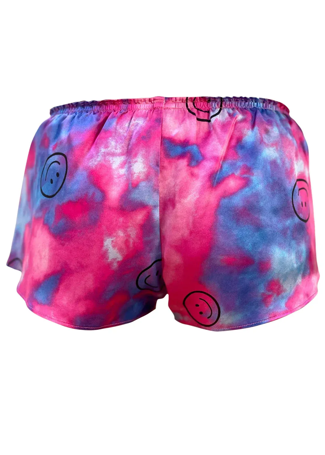 Ultraviolet Psychedelic Silk Flutter Shorts