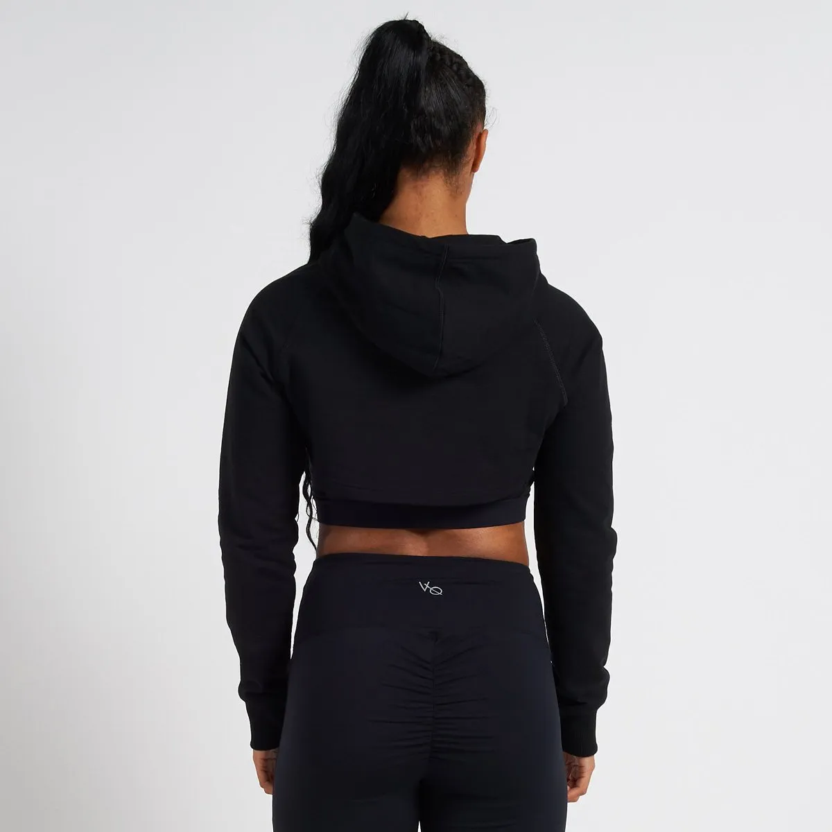 Vanquish Radiate Women's Black Super Cropped Hoodie