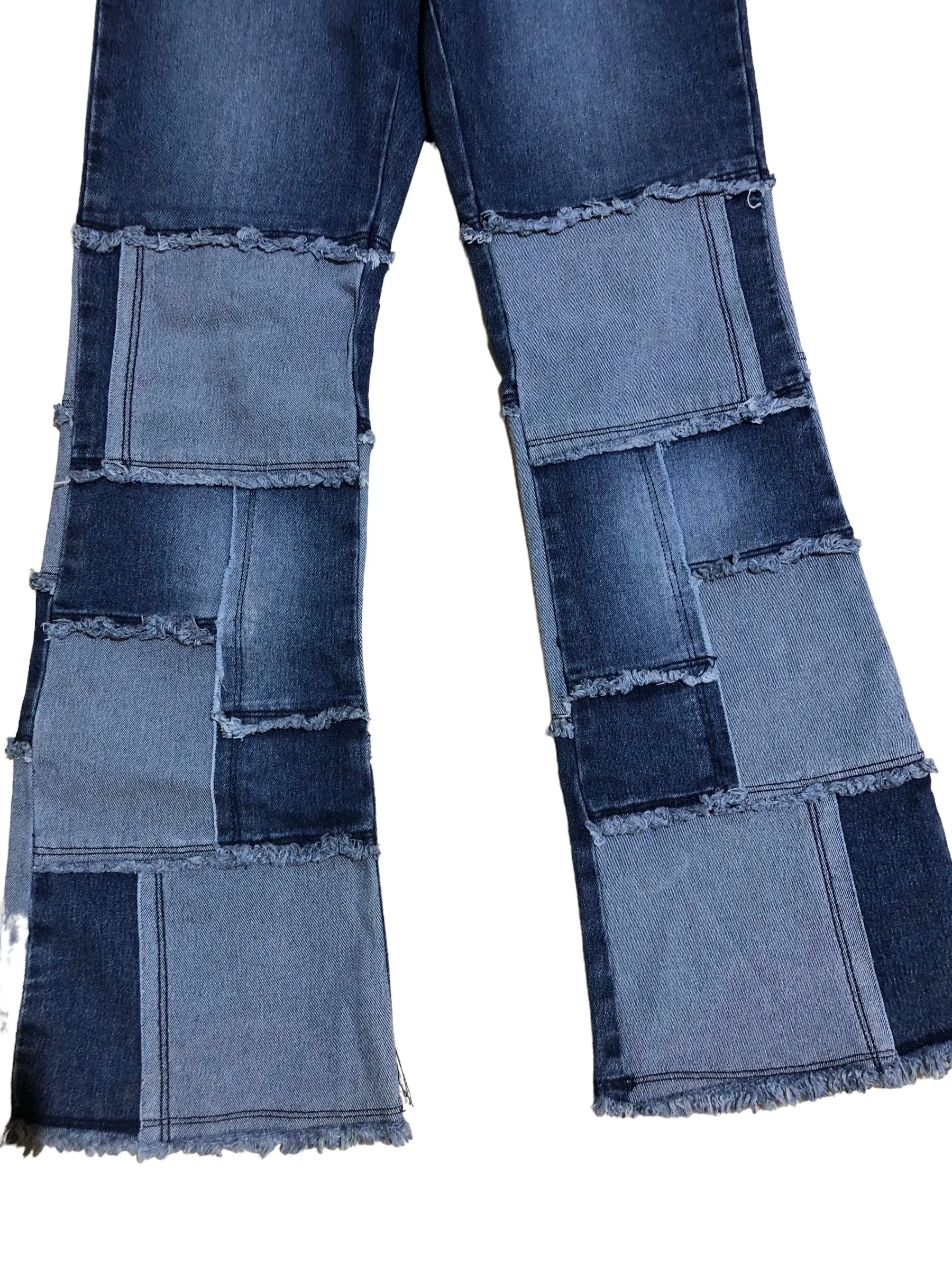 Vintage Denim Patchwork Pants