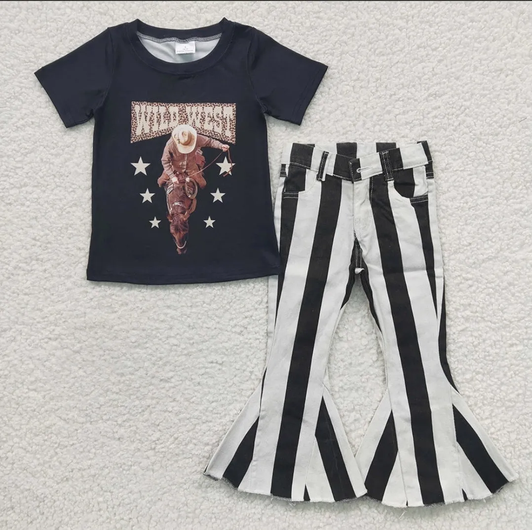 Wild West Striped Bell Bottom Outfit