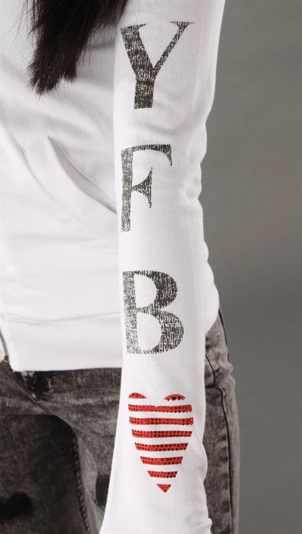 Young Fabulous & Broke Logo Hoodie White